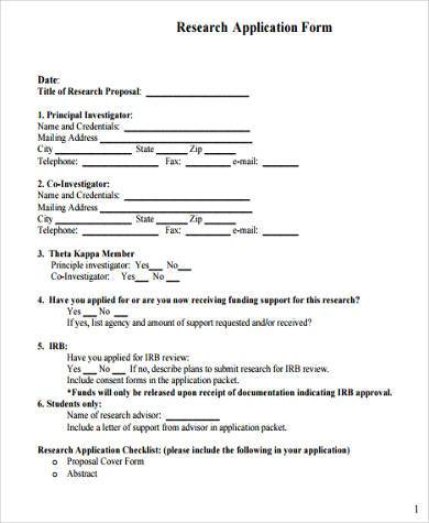 research proposal form