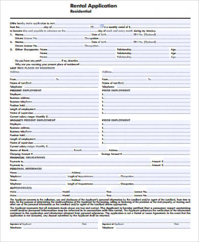 residential renters application form1