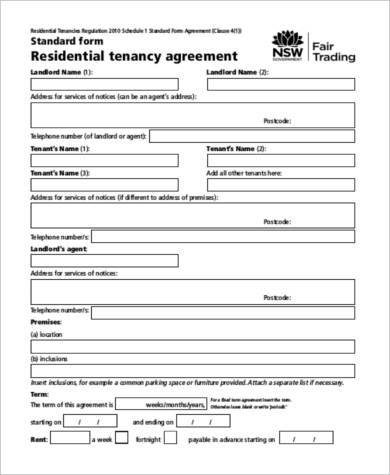 residential tenancy agreement form2