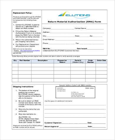 return material authorization form1