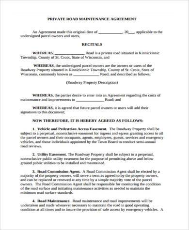 FREE 8+ Sample Maintenance Agreement Forms in PDF | MS Word