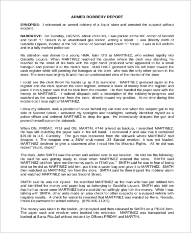 Robbery Report.pdf FREE 13+ Incident Report Form Samples, PDF, MS Word, Google Docs