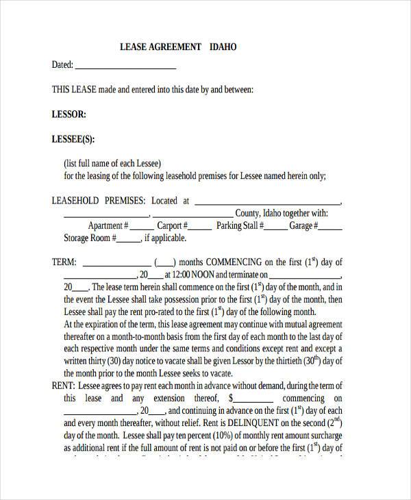 room lease agreement pdf