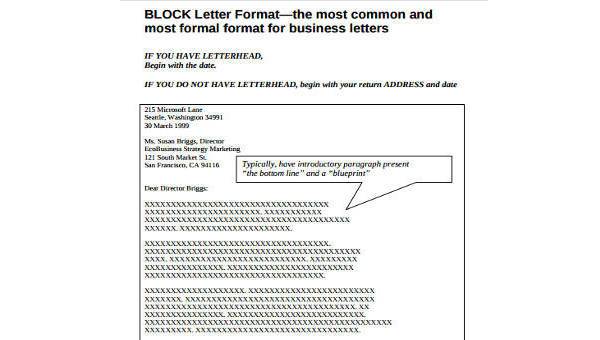 Sample Business Letter Forms 8 Free Documents In Word Pdf