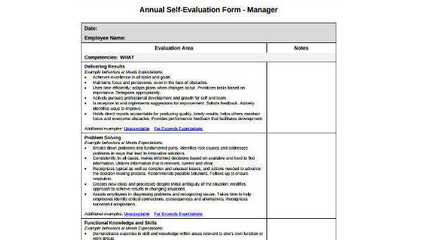 sample communication evaluation forms