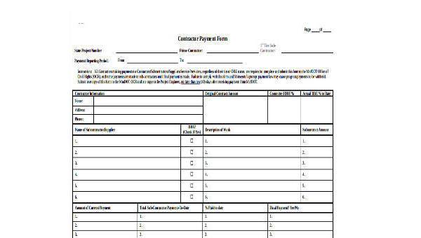 free-9-sample-contractor-payment-forms-in-pdf-ms-word-excel