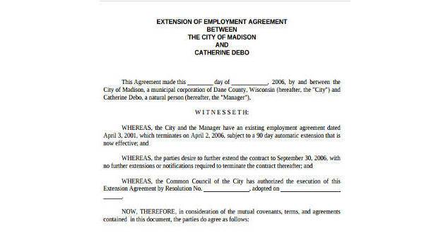 sample employment agreement forms