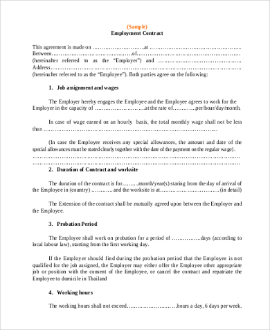 sample employment contract pdf1