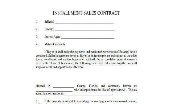 FREE 9  Sample Installment Contract Forms in PDF MS Word