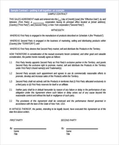 Sample Binding Contract Form - 7+ Free Documents in PDF