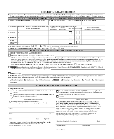 sample military medical records request form1