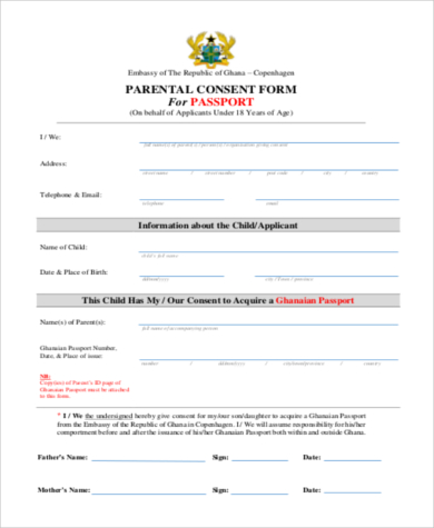 FREE 14+ Parent Consent Form Samples, PDF, MS Word, Google Docs, Excel