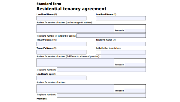 sample renters application forms