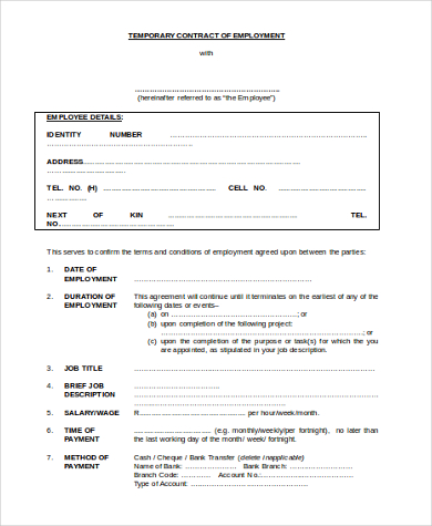 sample temporary employment contract1