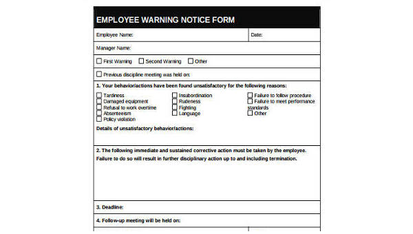 Free Final Written Warning Template