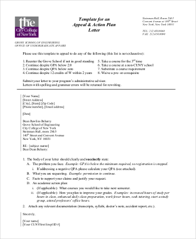 school appeal letter format