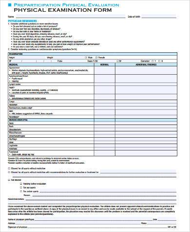 FREE 8+ Sample School Physical Forms in MS Word | PDF