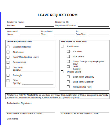 FREE 8+ Sample Short Term Disability Forms in PDF | MS Word