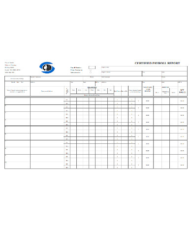 simple certified payroll report form