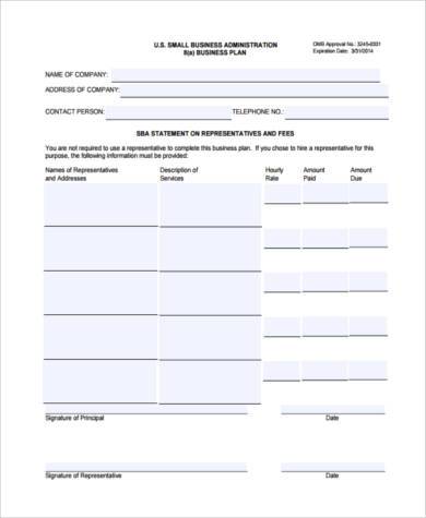 small business management form