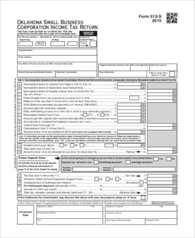 small business tax form