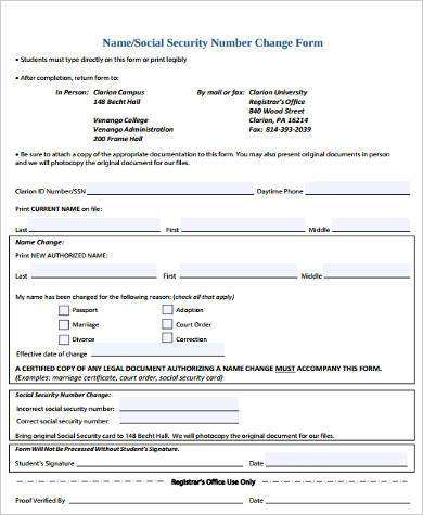 sample security social number of PDF 8  Form Security Samples FREE in Administration Social