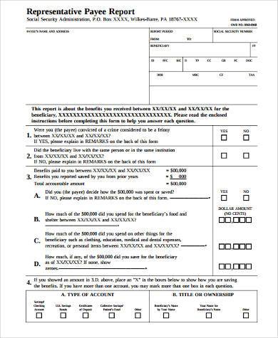 social security administration payee form