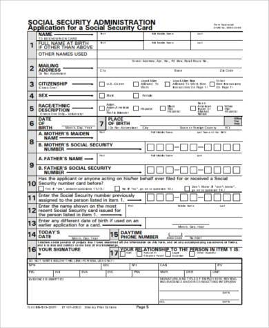 FREE 9+ Sample Social Security Name Change Forms in PDF ...