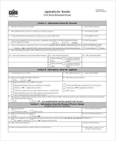 social security benefits application form