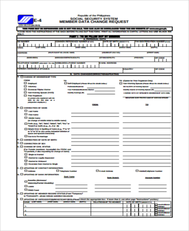 social security name change application form
