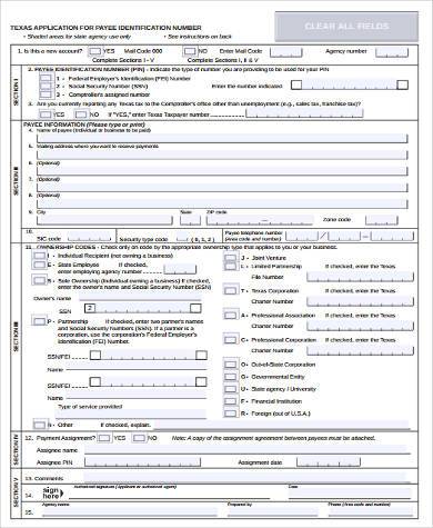 social security payee application form