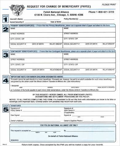social security payee change form