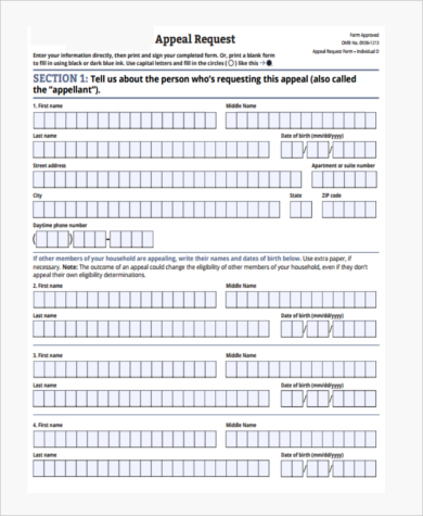 social security request for appeal form