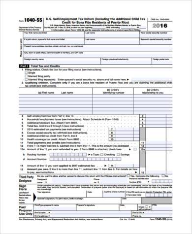 social security tax return form
