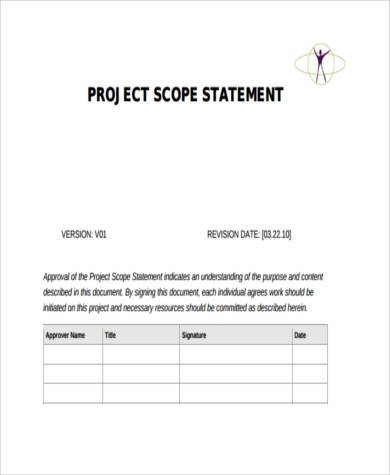 software project scope statement