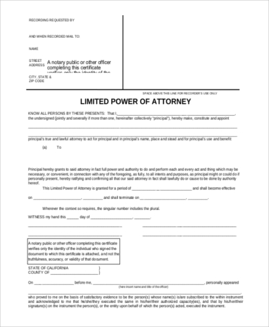 FREE 11+ Special Power of Attorney Form Samples, PDF, MS Word, Google Docs