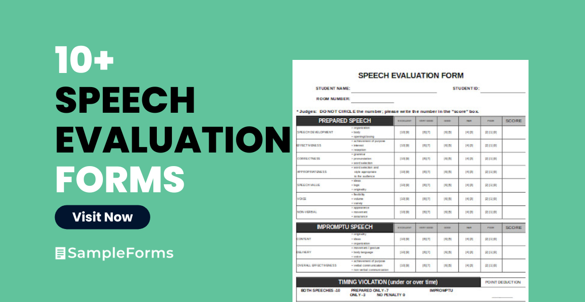 speech evaluation form