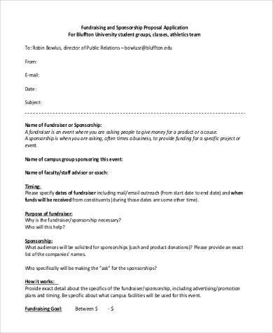 sponsorship proposal application form