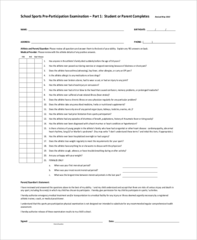 55 Best Pictures Sports Physical Form California - 118 Printable Sample California Immunization Record Forms ...