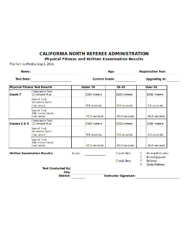 FREE 9+ Sample Physical Fitness Forms in PDF, Excel