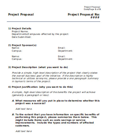 standard project proposal