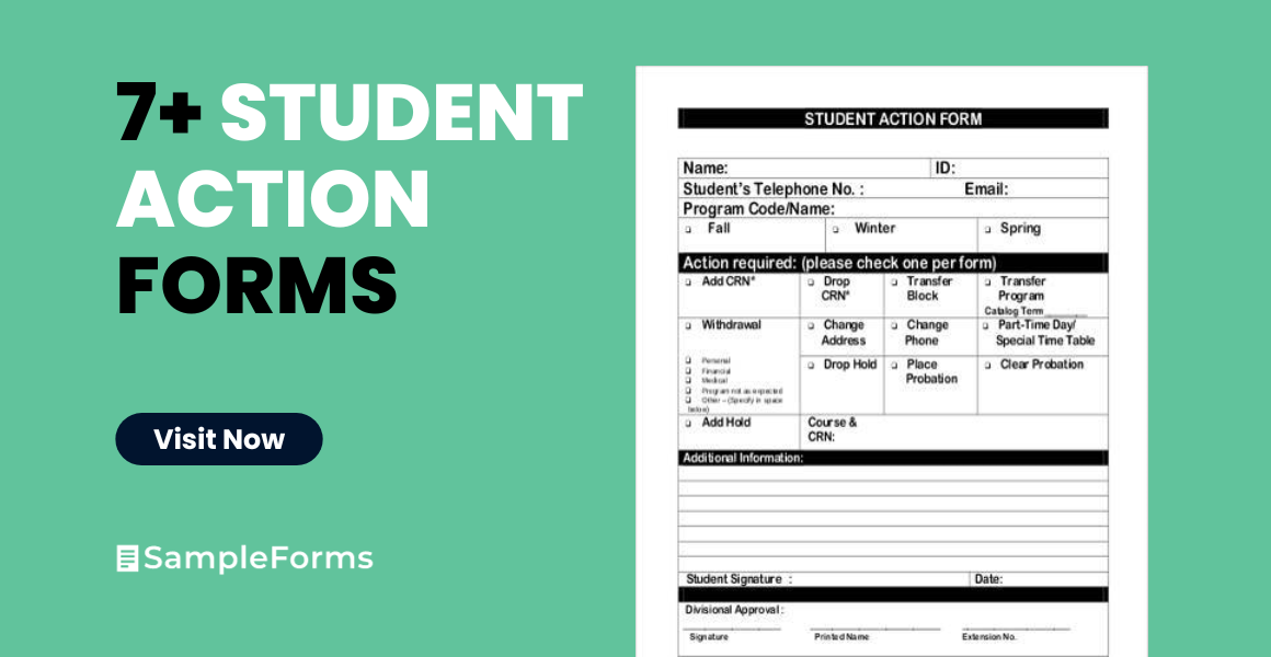 student action form