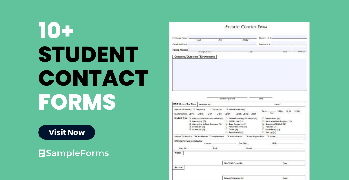 student contact forms