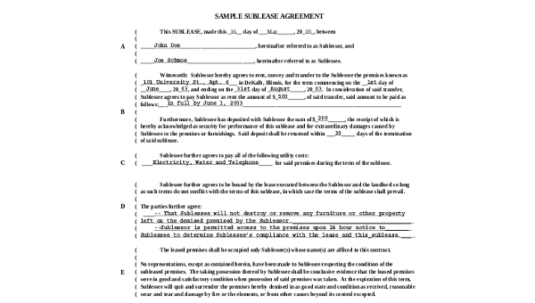 Free Sublease Agreement Template from images.sampleforms.com