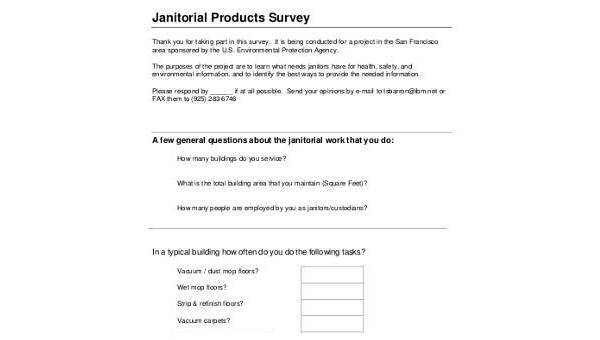 survey form samples