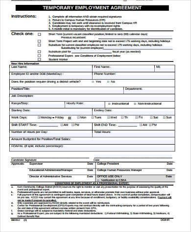 FREE 9+ Sample Employment Agreement Forms in PDF | MS Word