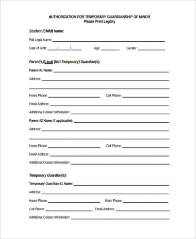 FREE 9+ Sample Legal Guardianship Forms in PDF | MS Word
