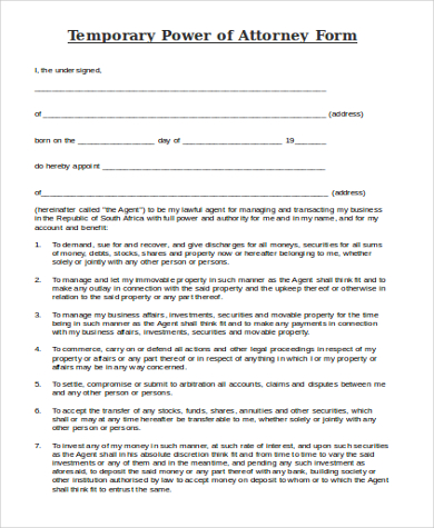 FREE 8+ Simple Power of Attorney Forms in PDF | MS Word