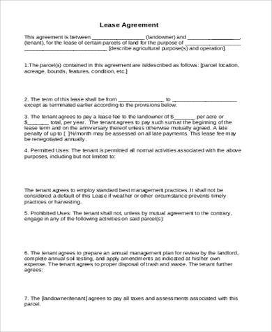 tenant lease agreement form