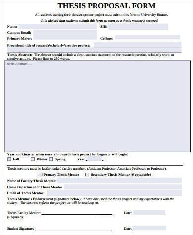 thesis proposal form in pdf